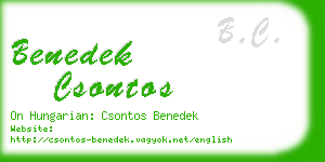 benedek csontos business card